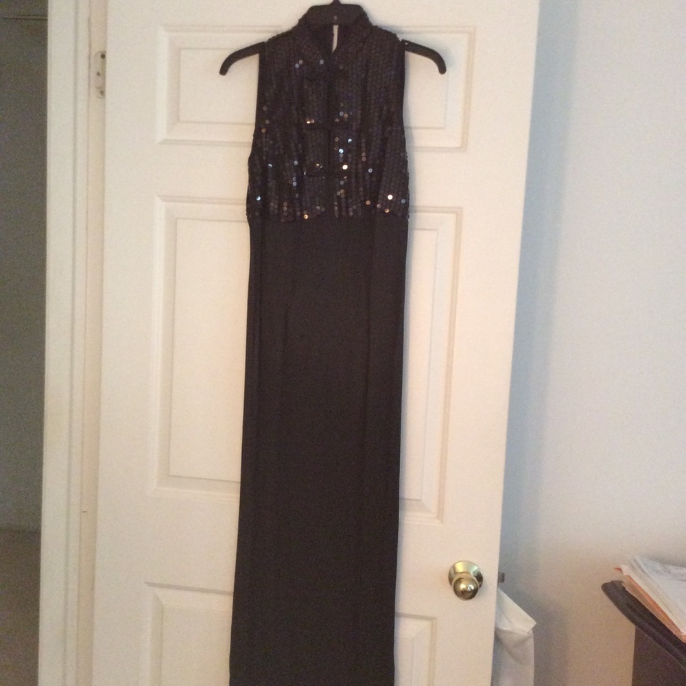 Sequin top evening gown